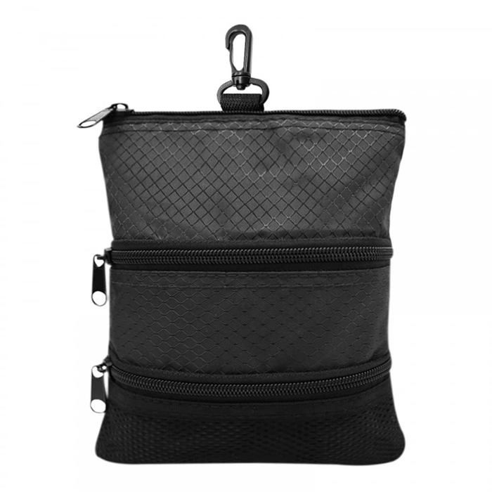 Poche de Sac de Golf Poche de Sac a Main a Fermeture Éclair de Stockage de Golf avec Crochet pour Clip de Vitesse pour Lextérieur