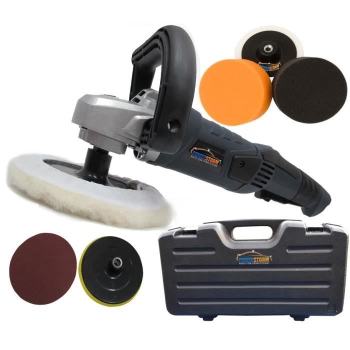 Polisseuse Voiture Professionnelle Vossner 150 Mm - Kit Avec 2 Batteries, Jaune