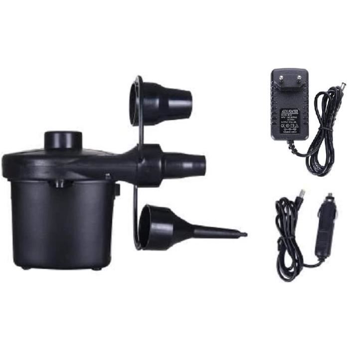 Pompe électrique Portable Avec 3 Buses - Gonfleur Rapide Pour Matelas, Piscines, Jouets | Usage Intérieur/extérieur | Alimentation 12V Et 110V - 8