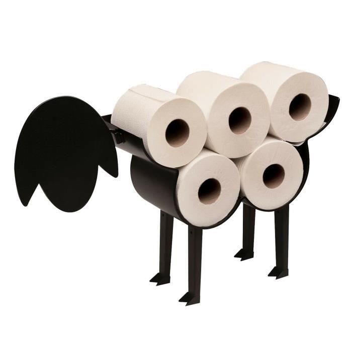 Porte-rouleaux Papier Toilette Debout En Acier Inox - 4 Rouleaux + étagère - Pour Salle De Bain, Salon