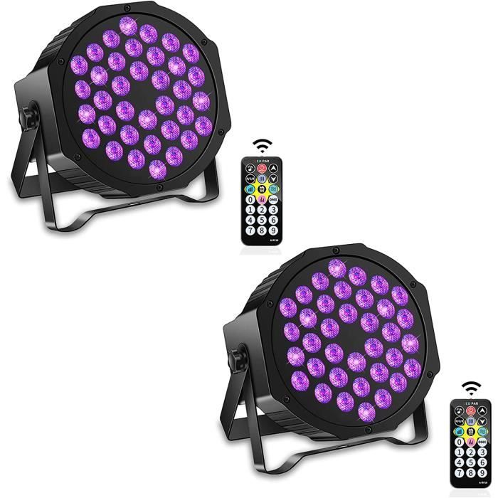Jeux De Lumiere Pour Soiree DJ Lumière Scène DMX 512 Led Par COB Phare Par Lampes Intégrée 4x100W Blanc Chaud Et Blanc Froid Disco Spotlight D'éclairage Pour Discotheque Fête Théâtre Mariage Concert