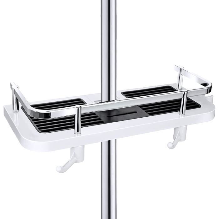 Étagère à Ventouse Pour évier De Salle De Bain - Grille De Drainage, Sans Perçage, 51x10.5 Cm, Couleur Gris Transparent - 9