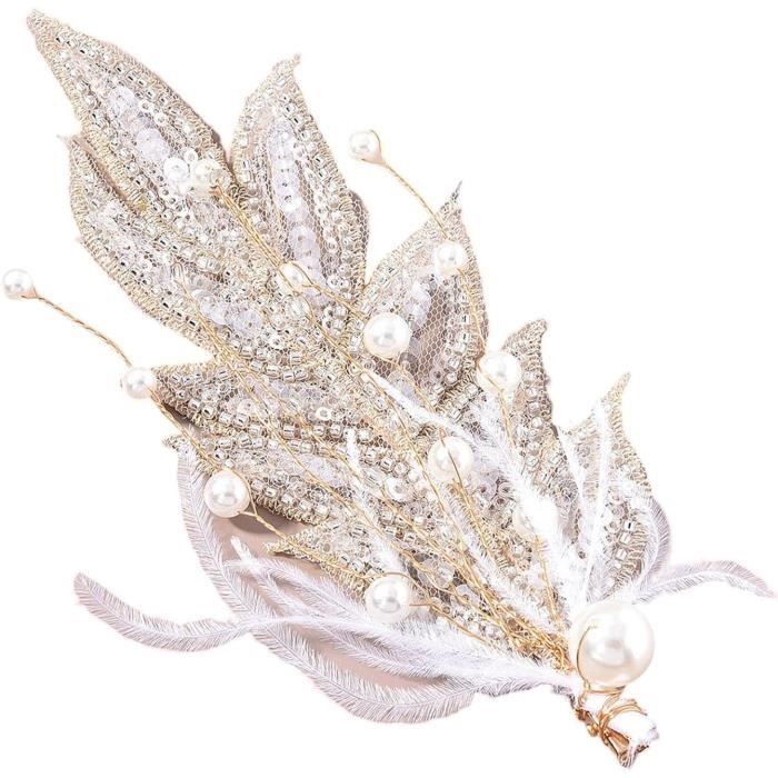 Lot D'épingles à Cheveux Avec Plumes Jaunes - Pour Mariée, Mariage, Accessoire Neuf