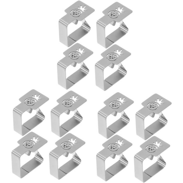 12 Clips De Nappe De Pique-nique Premium - Pour Fixer Votre Nappe Sur Les Tables D'extérieur