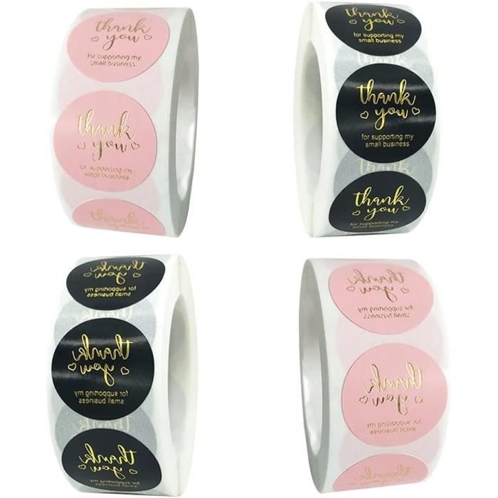 Lot De 500 Autocollants Ronds Dorés 2,5cm - Étiquettes Pailletées Impermeables Amovibles