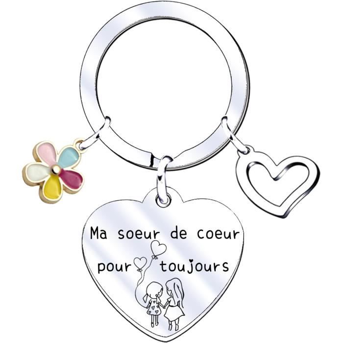 Cadeau Soeur Noel Porte Clef Soeur De Coeur Porte Clef Amour Soeur Ma Soeur De Coeur Pour