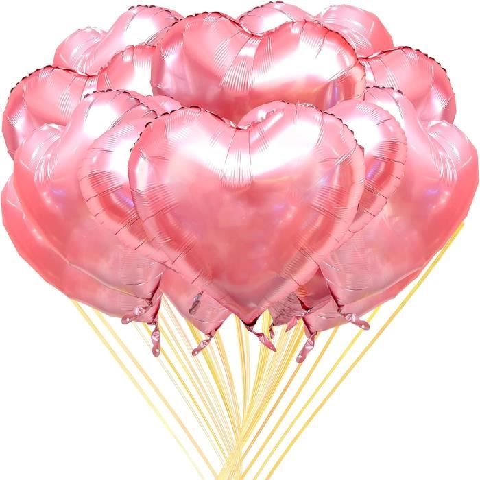 Ballon Coeur Rose D'Aluminium Baudruche En Forme De Coeur 20