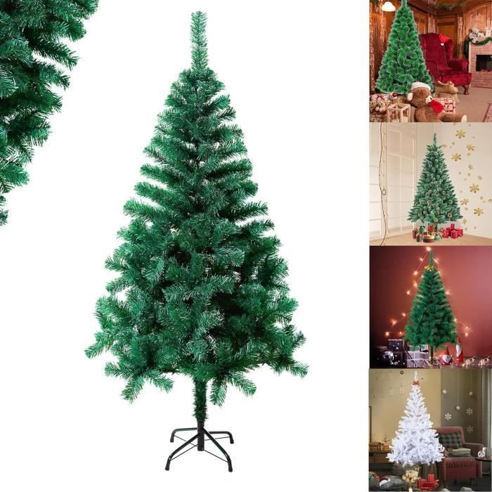 Sapin De Noël Artificiel Blanc 240 Cm PVC, Métal Et Plastique