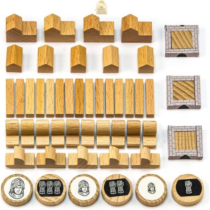 Lot De 70 Figurines Lapin En Bois - 7 Couleurs - Pour Jeux De Société (Carcassonne, Etc.) Ou Jouets - Dimensions 19x23x8 Mm - 3