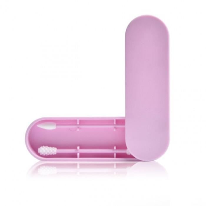 DLSIN Cotons-tiges Réutilisables En Silicone, 2 Cotons-tiges, Avec étui, Coton-tige Pour Soins De La Peau Et Nettoyage Des Oreilles