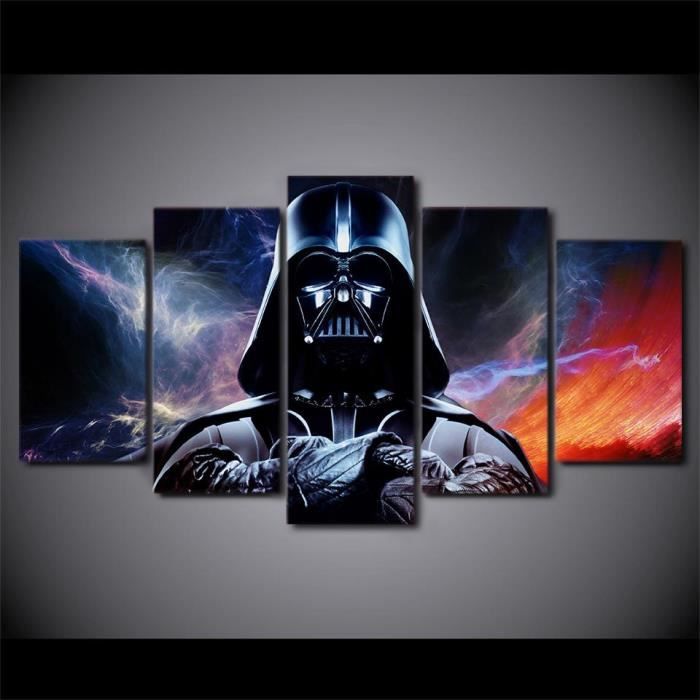 Peinture Imprimee 5 Panneaux Toile Image Star Wars Movie Dark