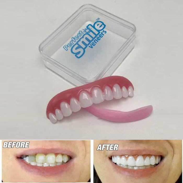 Perfect Smile Instant Smile Comfort Fit Flex Teeth Top Silicone Placage cosmétique