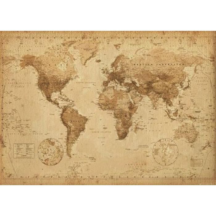 WORLD MAP CARTE DU MONDE XXL Poster Home Deco Salon 252cmX150 - Cdiscount
