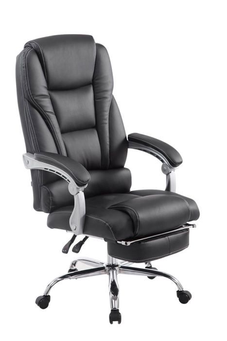 fauteuil de bureau ergonomique avec repose-pieds e par tensible synthetique noir