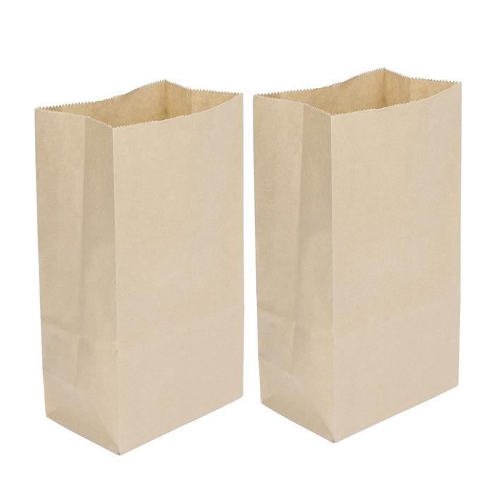 Sachets Poulet Ingraissables Kraft - Lot De 500, 20x34,5 Cm, Papier Alimentaire Résistant Graisse