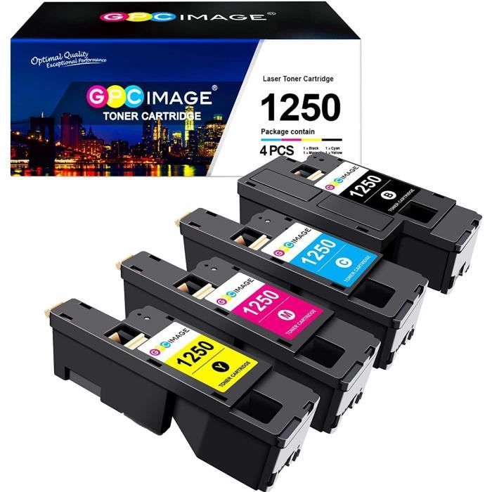 Eurotone Toner Nachfüllpulver 4er Pack – Kompatibel Für Dell/Brother 1250c, 1350cnw, C1760 Serie, Schwarz