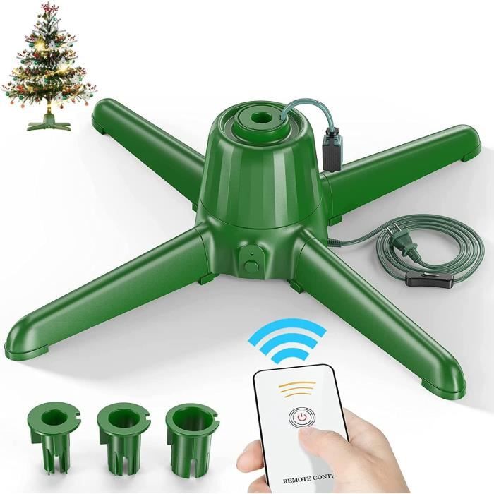 Support de sapin de Noël rotatif avec pivotant à 360 degrés, support d