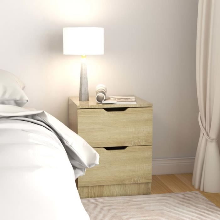 BEST-HOME Armoire de chevet - Table de chevet Modern-desgin chêne sonoma 40x40x50 cm Aggloméré - 78gDum