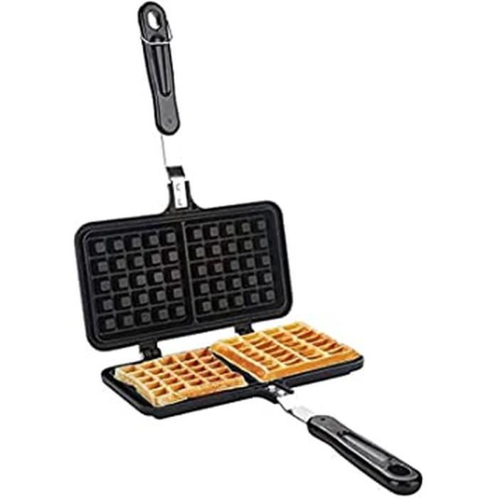 Gaufrier MalTec WM2200W – 2 Grosses Gaufres – LCD Acier Noir 2200W