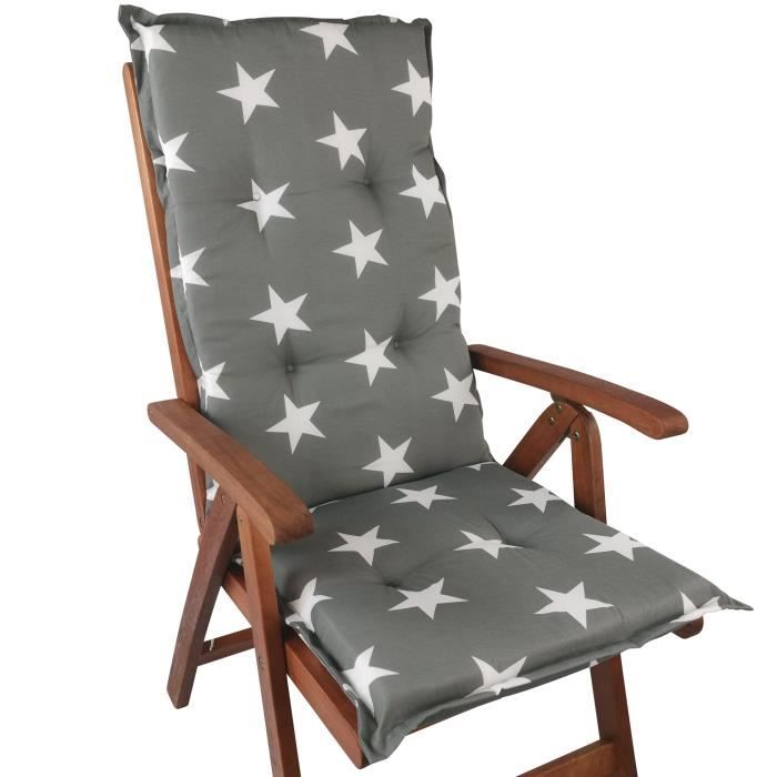 Coussin A Dossier Haut Pour Chaises De Jardin Naxos 118x49x6 Cm