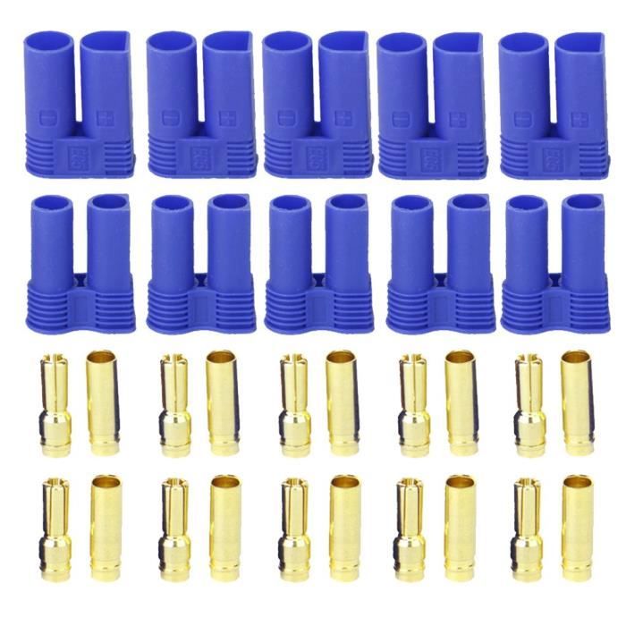YOSOO Fiche banane à broches 20pcs Fiche Banane à Broche 2mm Connecteur Étanche Mâle en Laiton