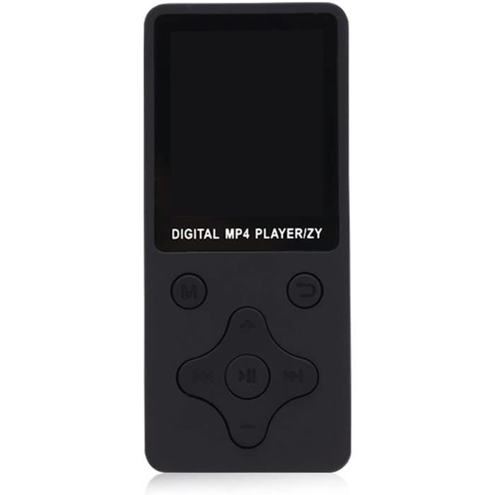 Lecteur MP3 Portable Sans Perte 64Go – Écran 1.8" LCD, Idéal Sport Et Course à Pied Noir