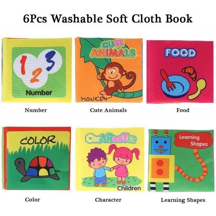 Livre Bebe Chiffon Doux Adapte Pour 3 Mois A 3 Ans Les Enfants Environ 11 10 Cm Set Of 6 Version Anglaise Fmk Cdiscount Librairie