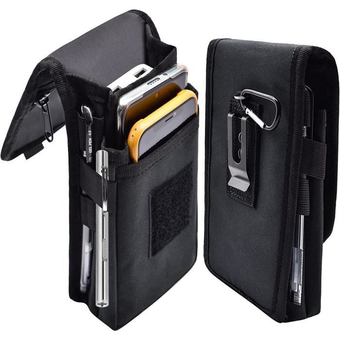 Prebene Double etui de telephone, pochette de ceinture, grande