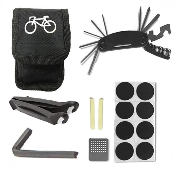 WOTOW Kit D'outils De Réparation De Vélo, Outil Multifonction 16