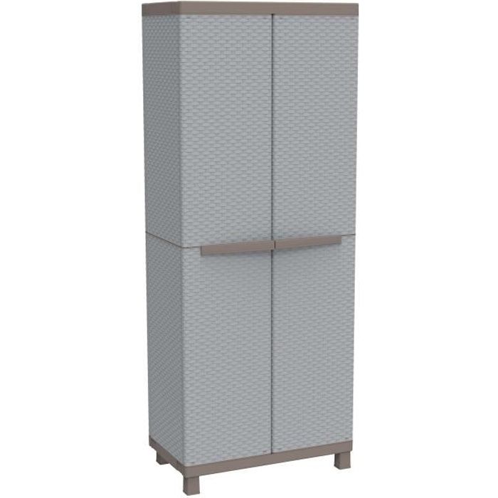 Armoire - Terry - 2 portes - couleur Gris Armoire - Terry - 2 portes - couleur Gris
