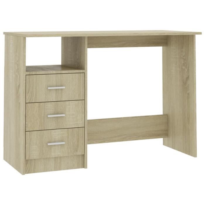 Meilleures Table de Maquillage/Chambre, Coiffeuse avec lumières LED chêne sonoma 96x40x142 cm - HZ150176 - Maison