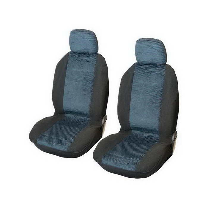 Couvre-sieges avant - DENVER - Universel - 4 pièces - 100% Polyester - Bleu