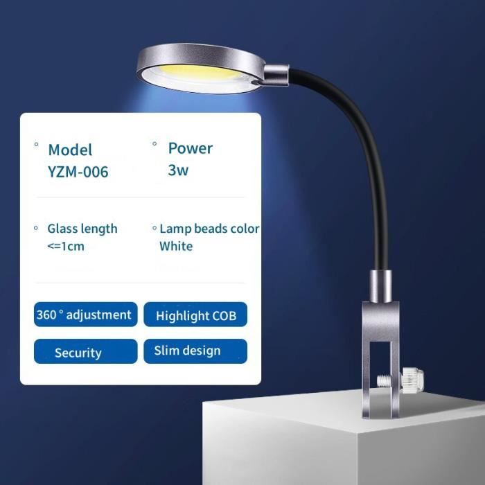 Lumiere Aquarium Lampe LED Eclairage Blanc Et Bleu Nano à Clip Pour Poisson Plantes 23-50 Cm