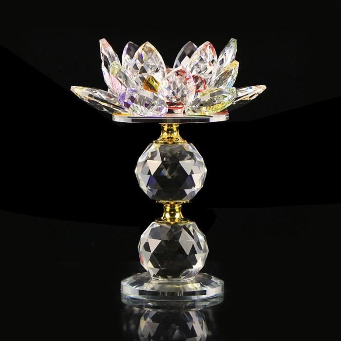 Photophore En Cristal En Forme De Fleur De Lotus - Porte-Bougie Pour Décoration Mariage/Noël (Lot De 2) - 3