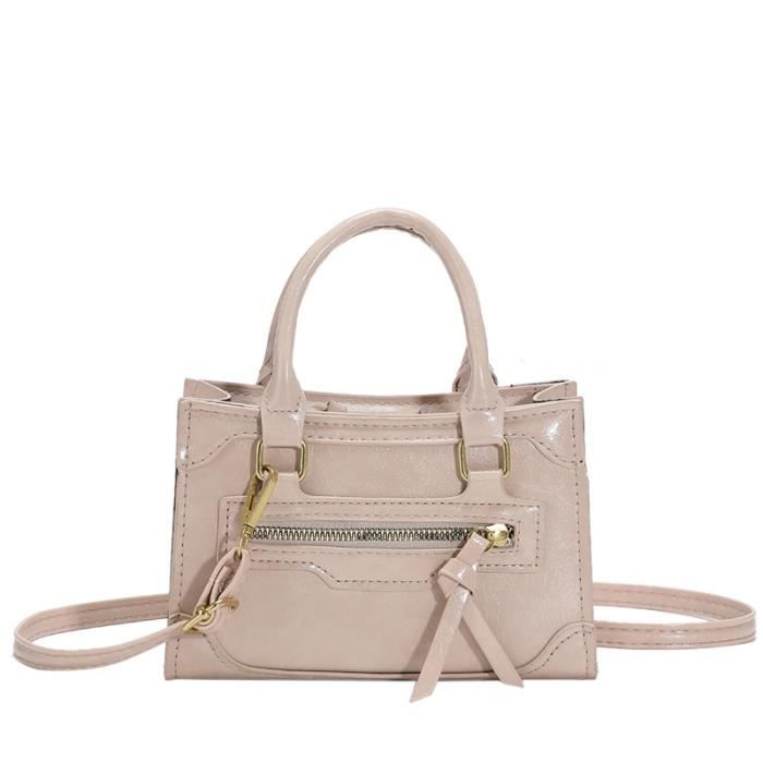 Sac top bandoulière beige