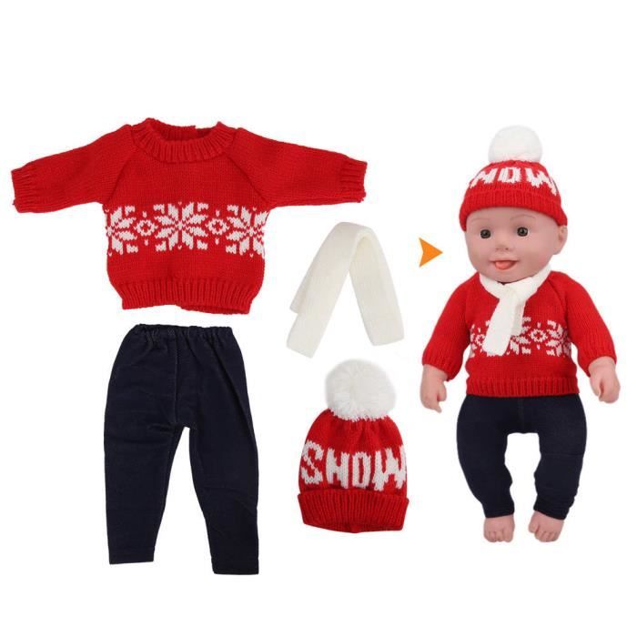 Atyhao pull de poupee fille Bebe fille vetements de poupee pull de Noel pantalons chapeaux accessoires de poupee pour poupee Cdiscount Jeux Jouets