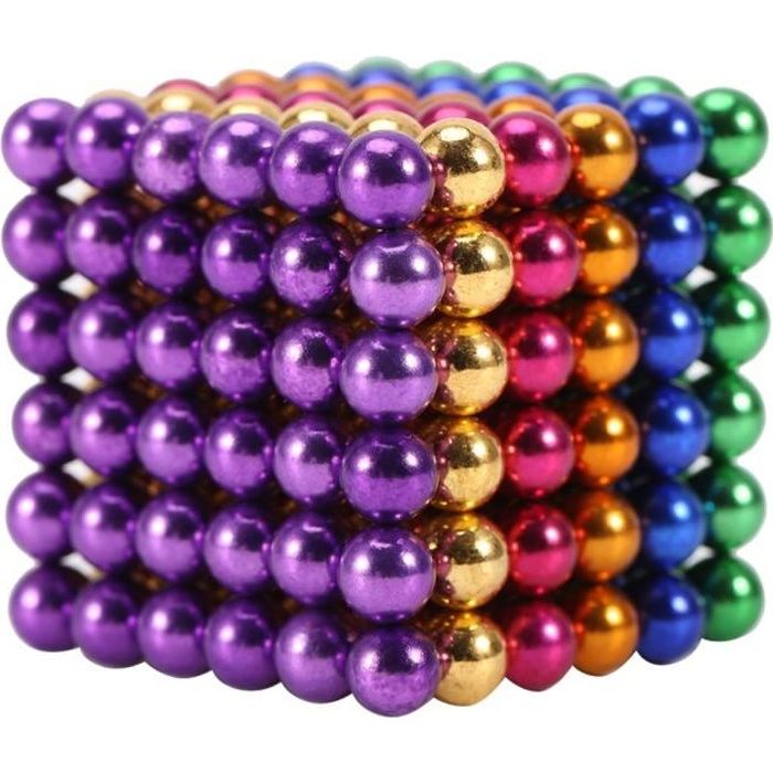 Cube magn tique magique 216 billes 5mm 6 couleurs Boule