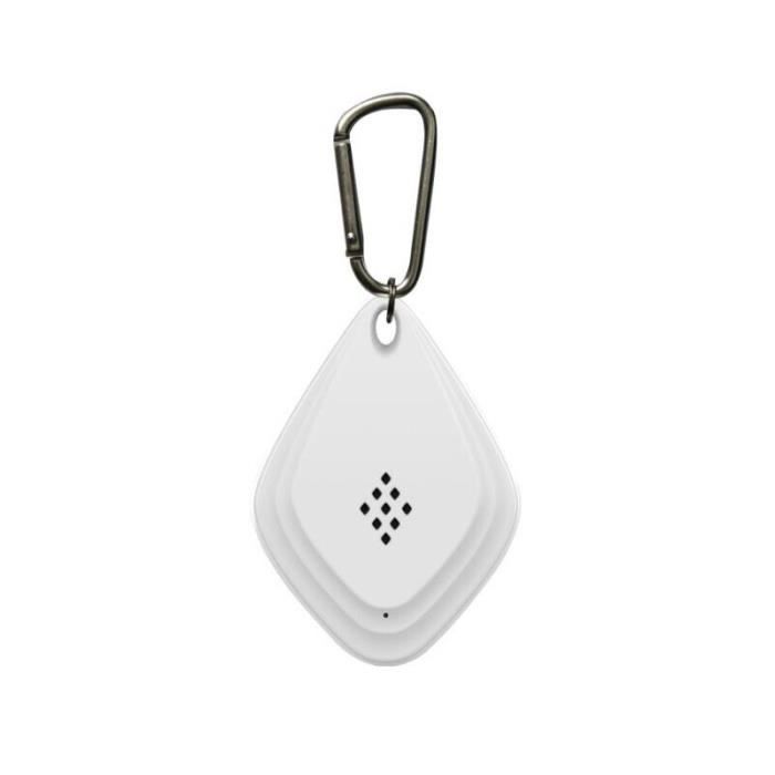 CELLUSTOP Répulsif Anti-Tiques Ultrasons Portable Pour L'Extérieur - Porte Clé Électronique Anti-Puces, Moustiques Et Parasites (1 Unité) Blanc