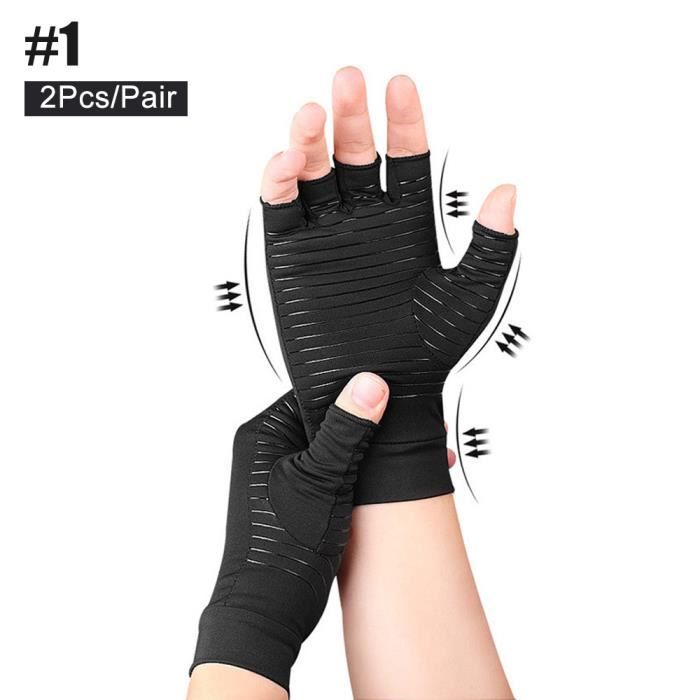 Gants de Compression - MARQUE - Cuivre - Noir - Multisport