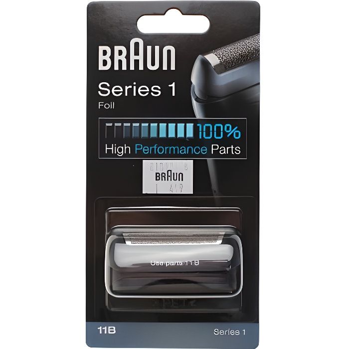BRAUN - Grille de rasage - Serie 1 - 130 -11B , Noir / Bleu - 81392186