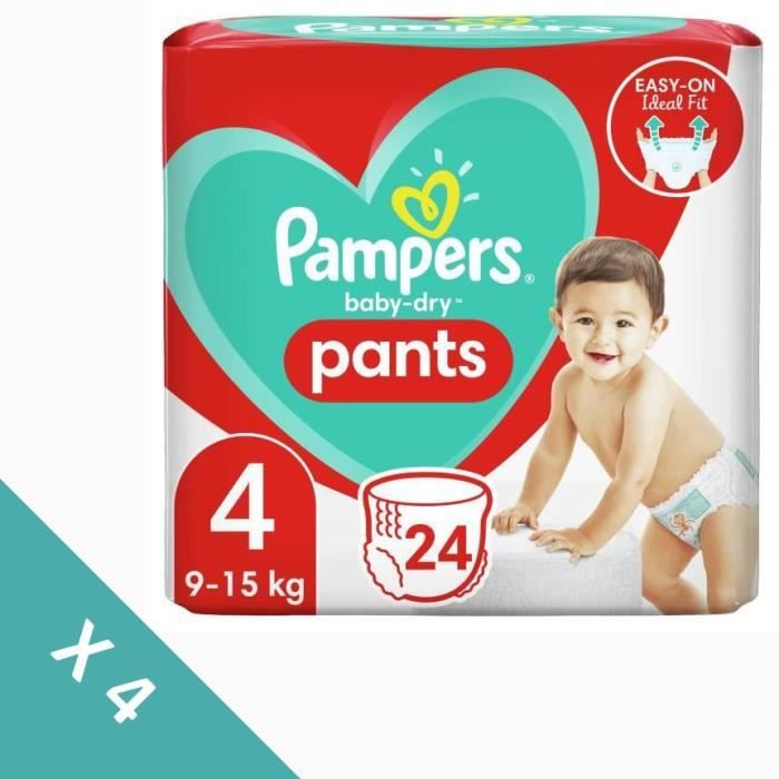 PAMPERS PACK FAMILIAL 96 couches Babydry Pants T4 Cdiscount Au