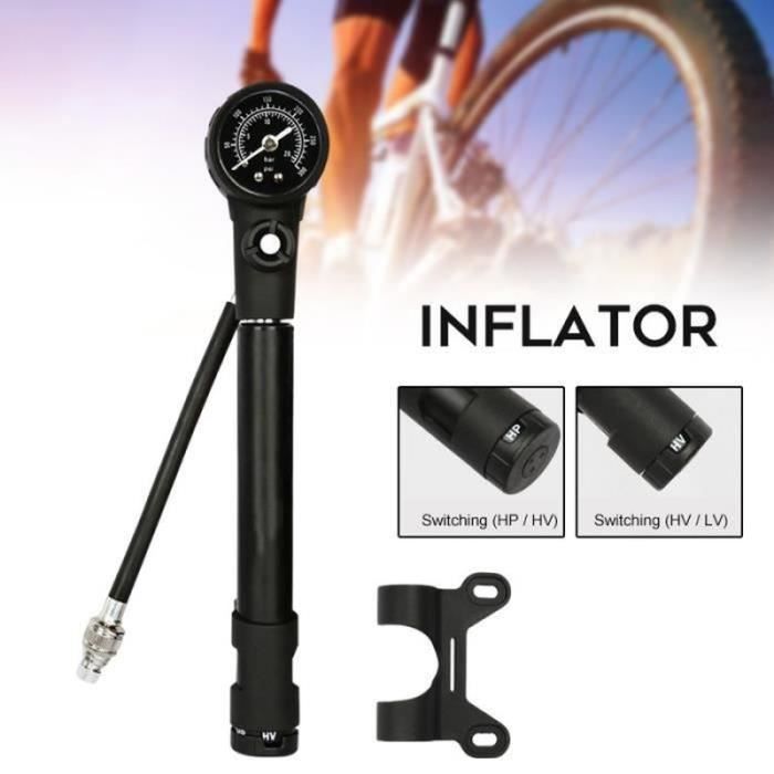 Pompe à Vélo Manuelle 80 PSI - Gonfleur Pratique Pour VTT, Ballons, Et Plus, Neuf