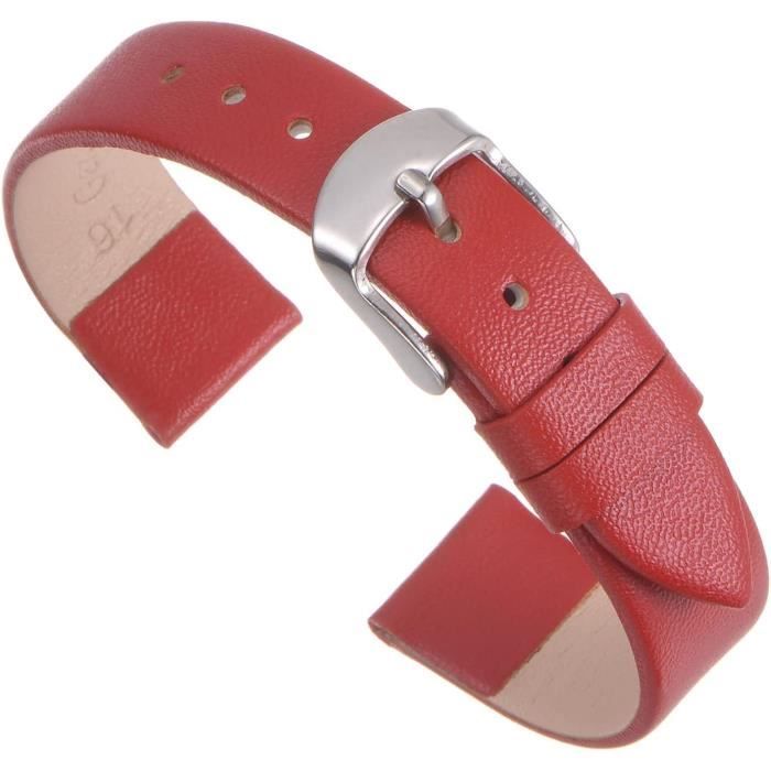 Bracelet de montre beige clair façon daim 18mm neuf