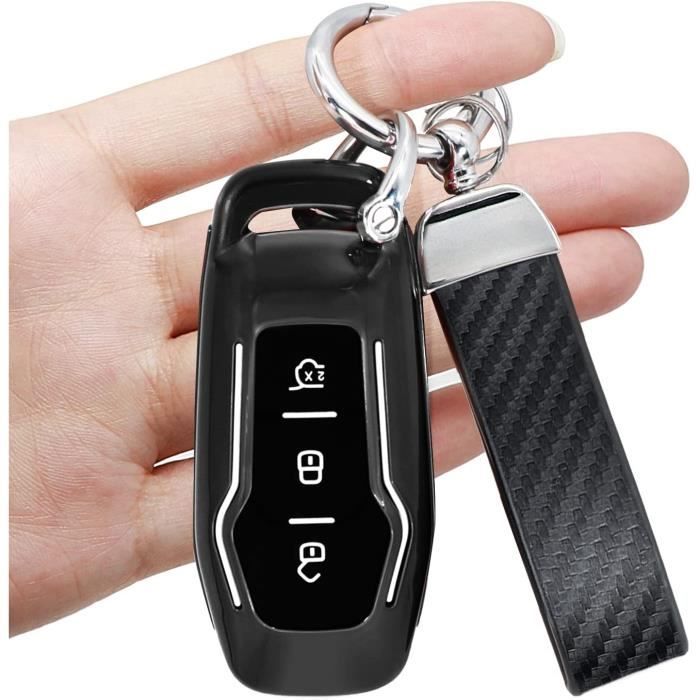 Coque Clé Voiture Cuir Universelle Avec Porte-Clés - Protection Élégante Pour Télécommande