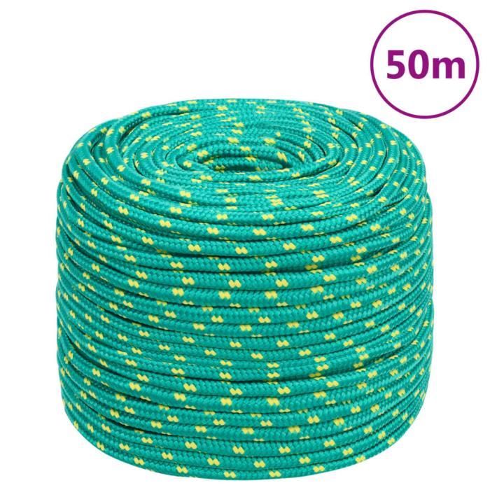 Corde,Cordage de bateau Vert 8 mm 50 m Polypropylène CFW35108 | Leroy