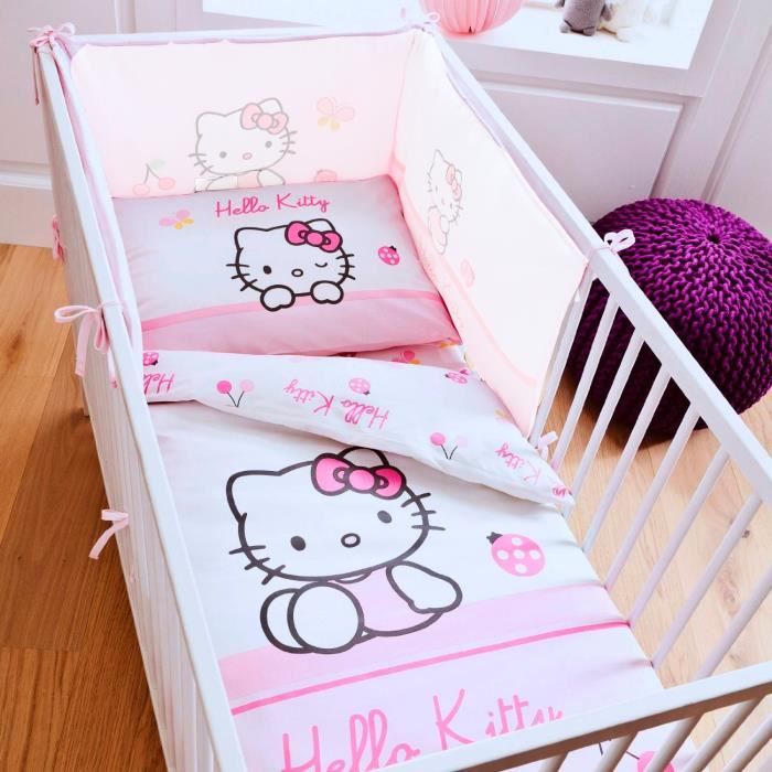 Parure De Lit Bebe Hello Kitty Coccinelle Cdiscount Maison