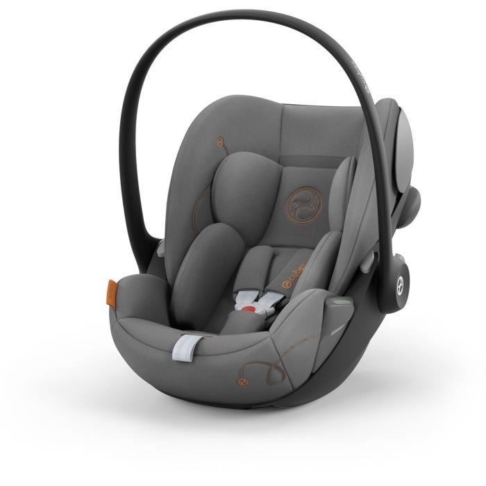 Coque Auto bébé Cloud G CYBEX i-Size - Inclinable - Tissu respirant - Homologation avion - Moon Blac