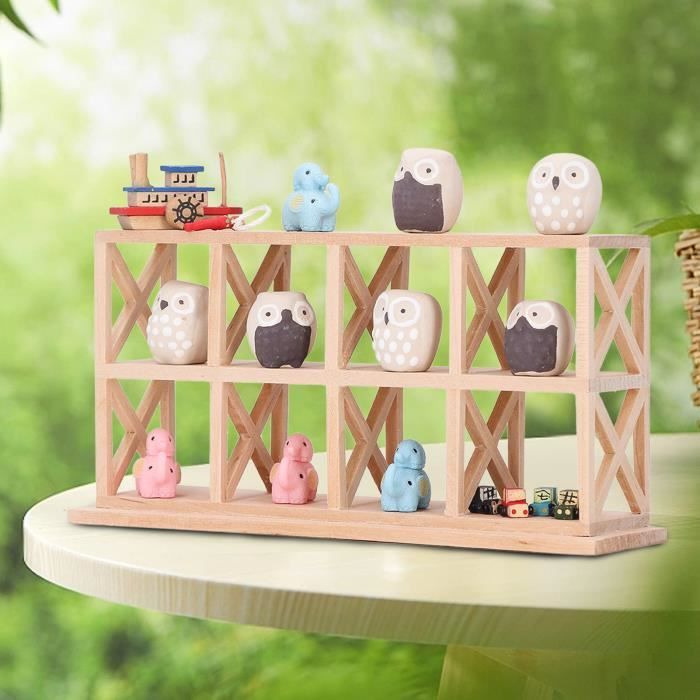 1: 12 accessoires miniatures pour maison de poupée, étagère de rangement en  bois décor de jouet (bois brut + armoire de range 85670