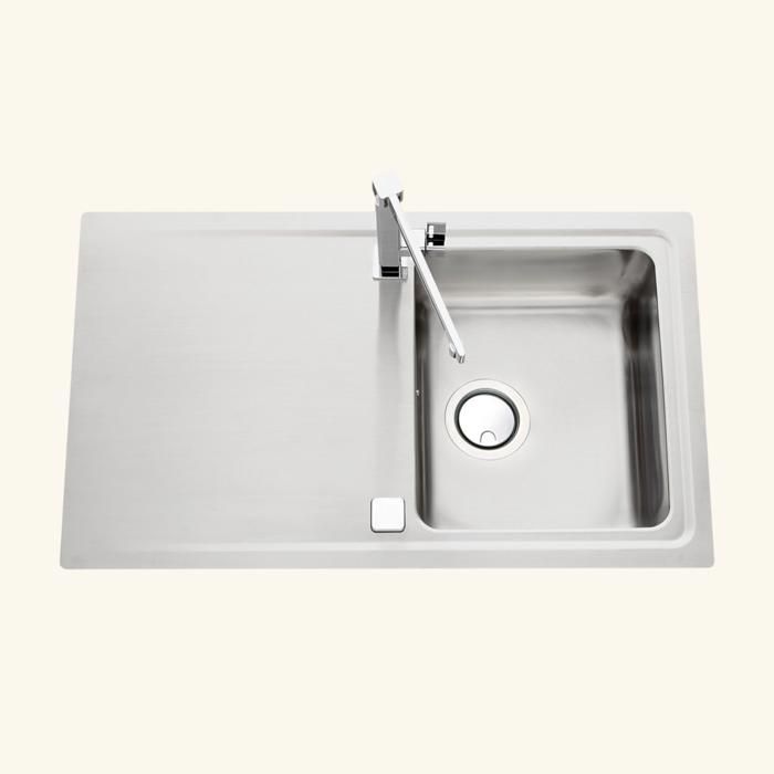 Évier Inox Autoportant 1 Bac 65x52x100 Cm Avec Robinet - Pour Cuisine, Garage, Restaurant, Jardin