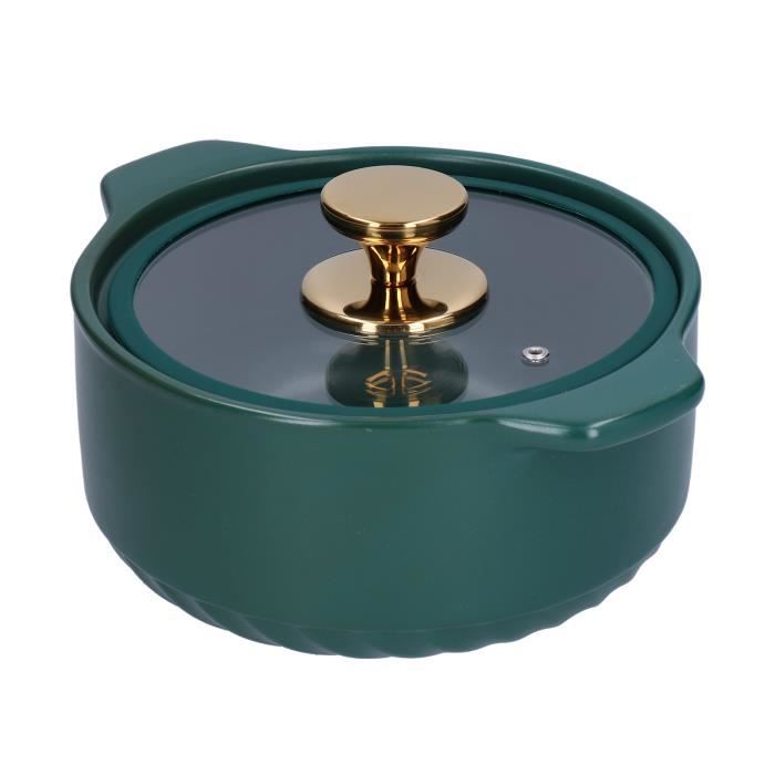 Marmite En Terre Cuite HEMOTON 23cm - Casserole Soupe Avec Couvercle - Cuisson Lente Ragoût - Style Japonais